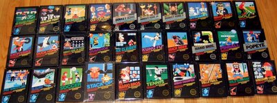 Les différents jeux NES à boites noires.