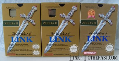 3 Versions FR de Zelda II pour NES.