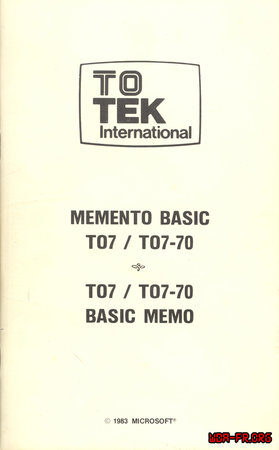 MEMENTO BASIC TO7 / TO7-70