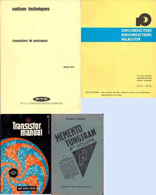 livres et databooks tube et transistors