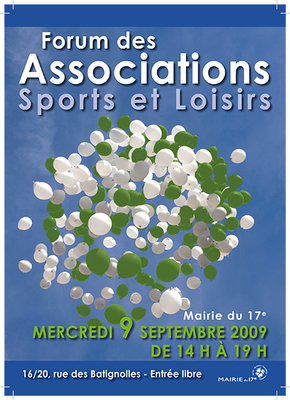 Flyer du Forum 2009 des Associations du XVIIème ardt. de Paris.