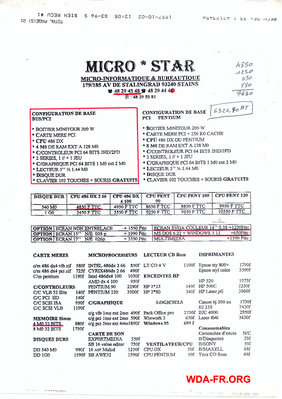 Promotion MICRO * STAR de 1997