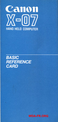 BASIC REFERENCE CARD
