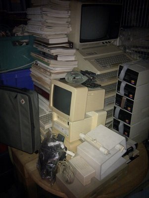 Pile en attente de la seconde visu Apple II à la WDA...