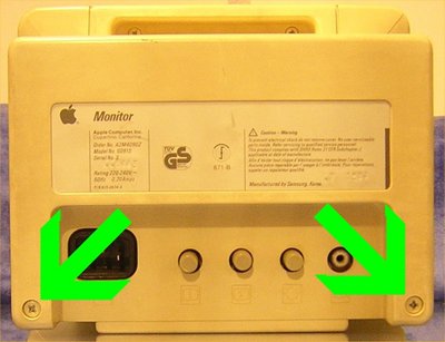 Retrait de l'arrière du moniteur