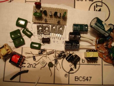 Composants haute tension d'ampoule à basse consommation
