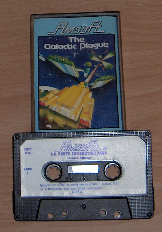 Jeu "La Peste interstelaire" ou "The Galactic  Plague" en cassette pour AMSTRAD CPC