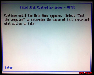 Erreur 1782 au démarrage du menu général de la Reference Disk Ver. 1.08.