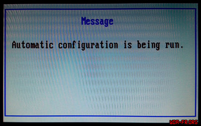 Avertissement de lancement de la routine d'auto-detection de la Reference Disk Ver. 1.08.