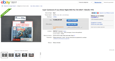 "Super Castlevania IV" (PAL) pour Super-Nintendo, pour pas cher !