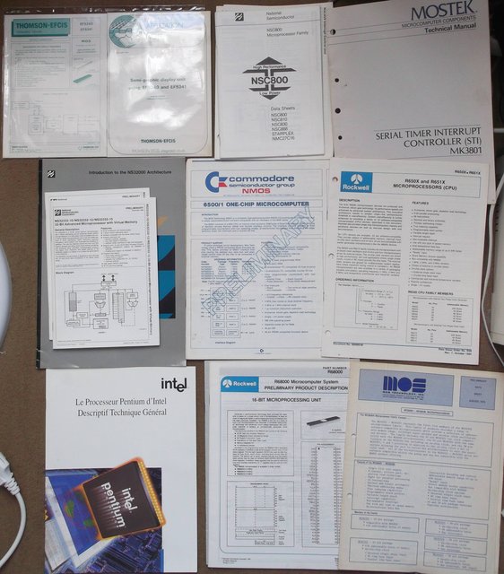quelques tirés à part de datasheet cpu
