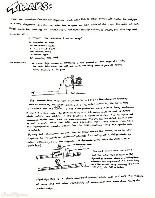 Page 3 du script original de Simon PHILIPPS &amp; Terry LLOYD. - 1988