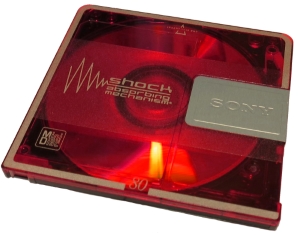 MiniDisc Sony 80 rouge.