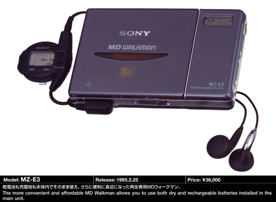 MiniDisc Sony MZ-E3.