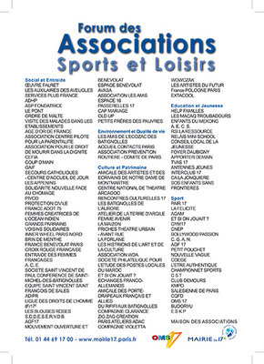 Flyer du Forum 2009 des Associations du XVIIème ardt. de Paris - Liste des participants.