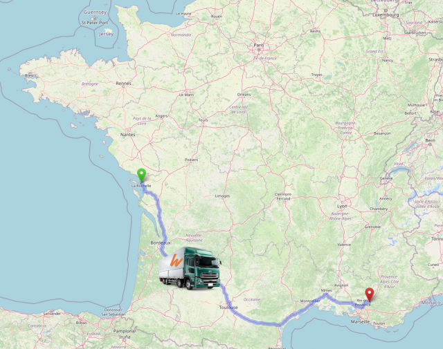 Transport du Bull Solar 16/40 de La Rochelle aux ateliers PACA de la WDA.