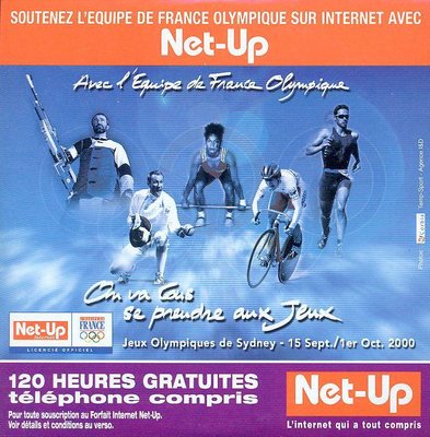 Kit de connexion Net-Up en partenariat avec l'équipe de France olympique (Sydney) - 2000 (recto)