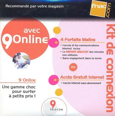 Kit de connexion 9Online - Avril 2002 (recto)